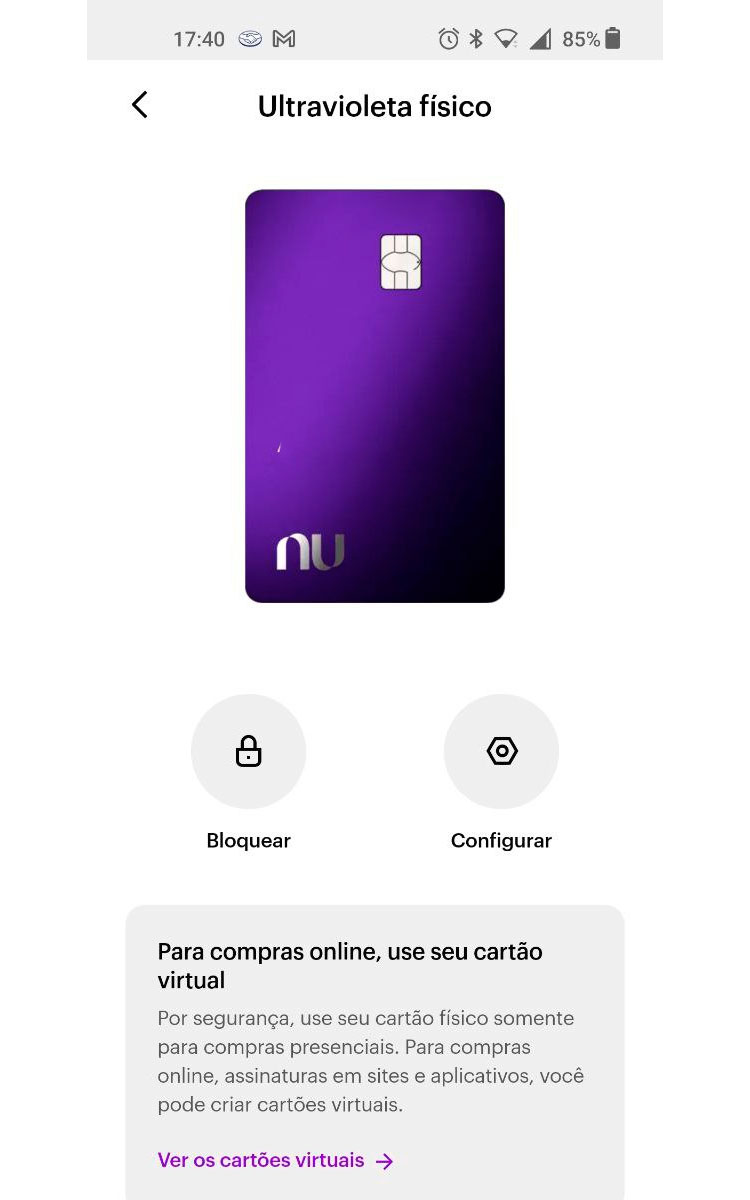 Nubank lança cartão virtual