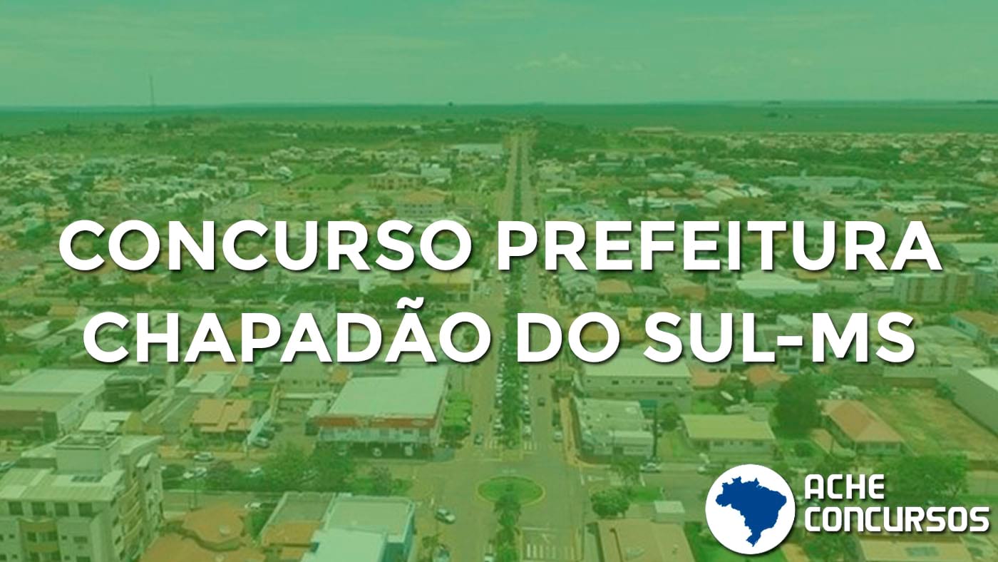 Concurso Prefeitura De Chapadão Do Sul Ms 2020 6068