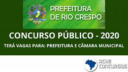 Prefeitura de Rio Crespo-RO terá concurso público em 2020