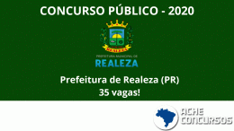 Concurso Prefeitura Realeza-PR 2020: cargos definidos