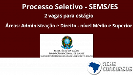 Ministério da Saúde abre vagas de estágio no Espírito Santo em 2020