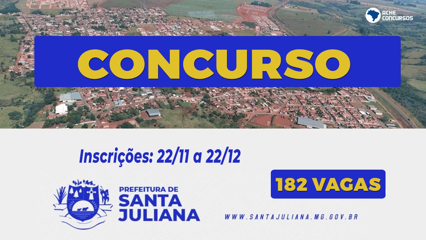 Concurso Prefeitura de Santa Juliana MG 2022 Edital e Inscrição