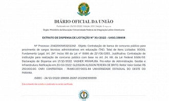 Concurso UNILA 2022 - Banca definida