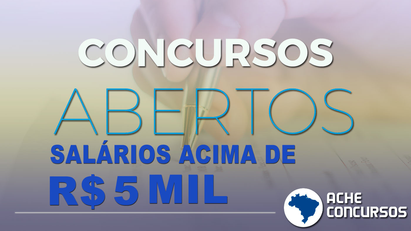 Concursos Para N Vel M Dio Sal Rios Acima De R Mil