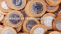 Tá na carteira? Moeda de R$ 1 raríssima vale quase R$ 10 mil