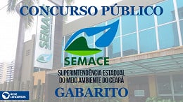 Gabarito do concurso SEMACE 2023 saiu na segunda, 06