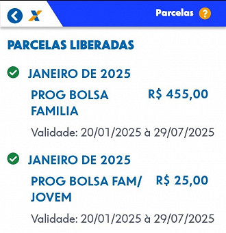 Consulta do Bolsa Família de janeiro no Portal Cidadão.