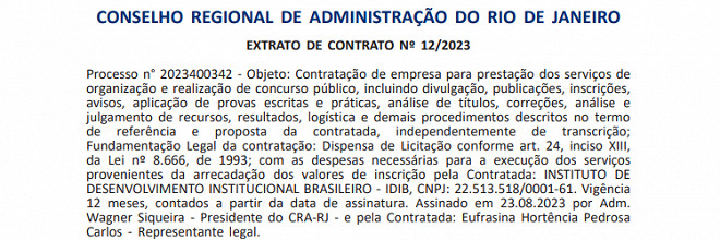 Concurso CRA RJ 2023 banca é contratada para novo edital