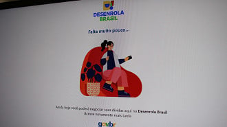 Plataforma do Desenrola Brasil para renegociar dívidas pede para acessar mais tarde - Foto: Gov