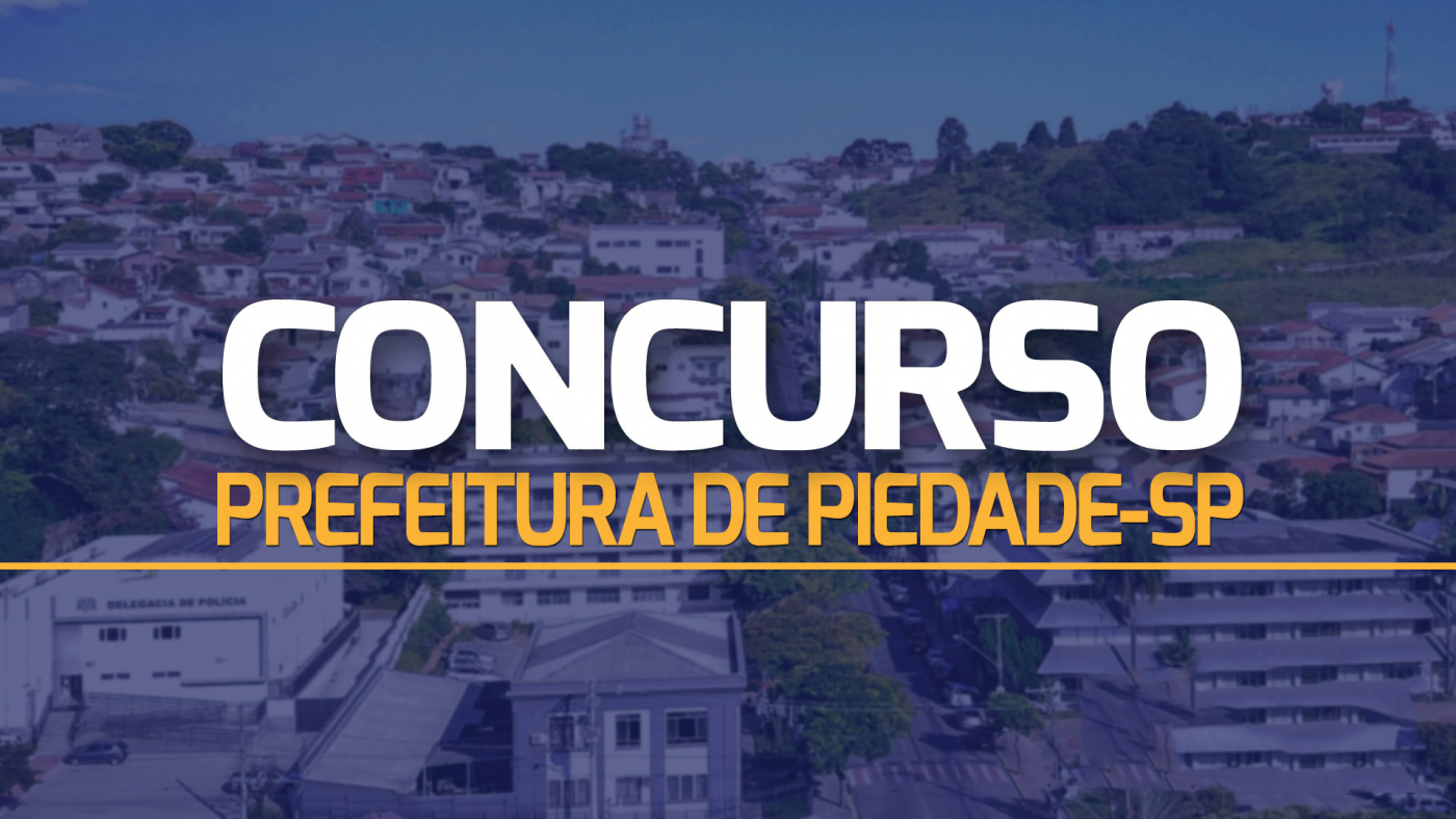 Concurso Prefeitura Piedade SP 2023 Edital Abre 12 Vagas