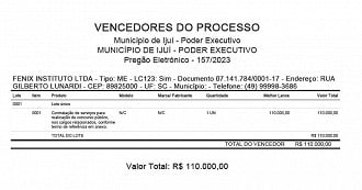 Escolha da banca para o concurso da Prefeitura de Ijuí-RS