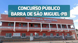 Concurso Barra de São Miguel-PB: Edital publicado com 72 vagas