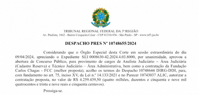 Concurso TRF 3 Já Tem Banca Definida; Edital Para Técnico E Analista