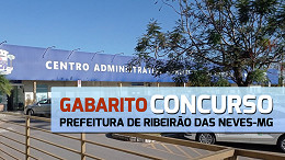 Gabarito do concurso de Ribeirão das Neves-MG 2024 sai pela IBGP