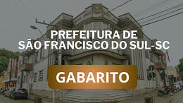 Gabarito do concurso de São Francisco do Sul-SC sai pelo Instituto Tupy