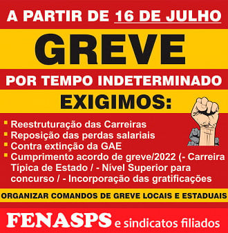FENASPS anuncia greve dos servidores do INSS a partir do dia 16 - Divulgação