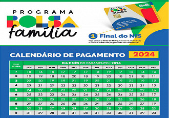 Calendário do Bolsa Família 2024 ainda fará pagamentos em Novembro e Dezembro - Fonte: Governo Federal