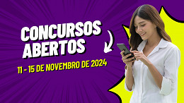 Concursos: Inscrições para 1,9 mil vagas abrem na semana de 11 de Novembro