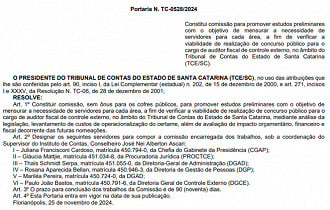 Concurso TCE SC - Comissão definida