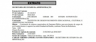 Concurso SEE PB: Contrato com a banca